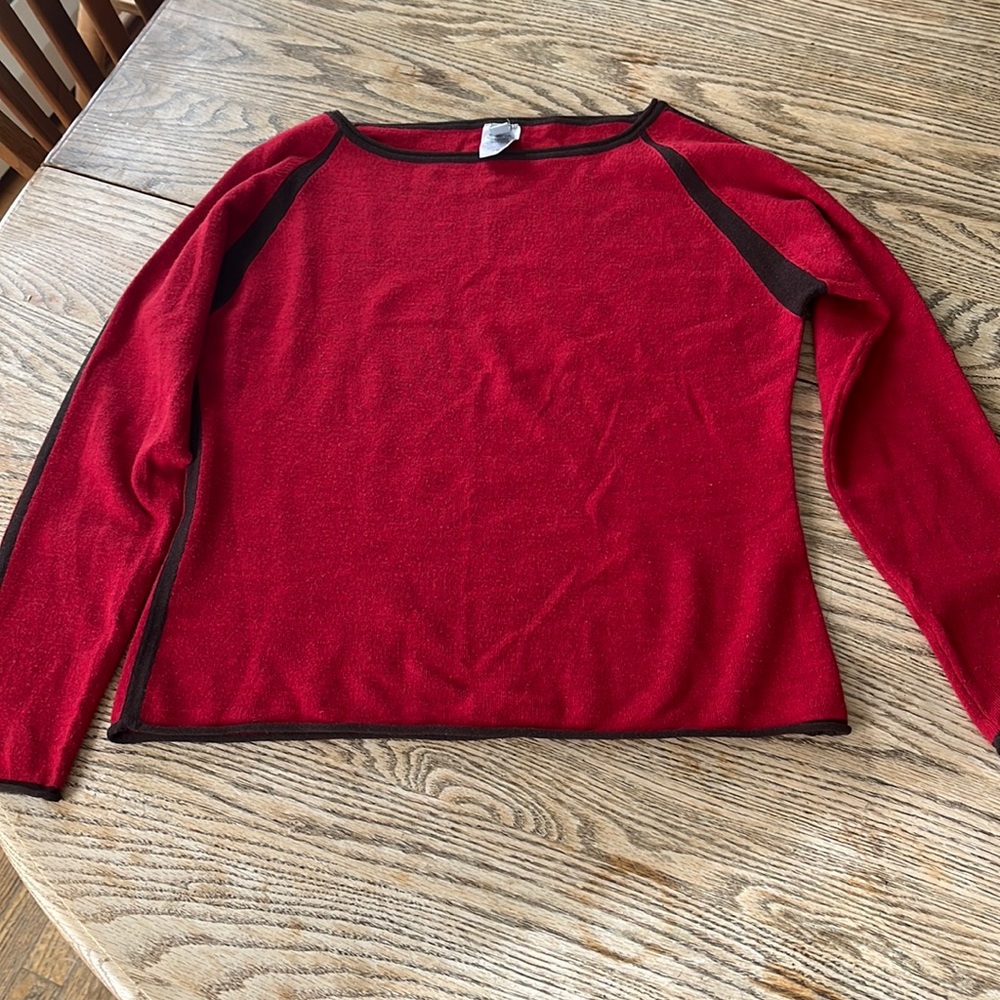 Patagonia red wool blend sweater